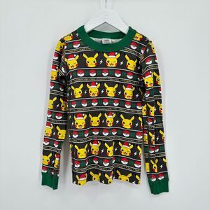 Pokémon Pikachu Hanna Andersson Pajama Top Kids 8 130 cm Organic‎ Cotton Santa